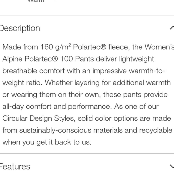 NWT Women's The North Face Fleece Pant - Picture 6 of 6